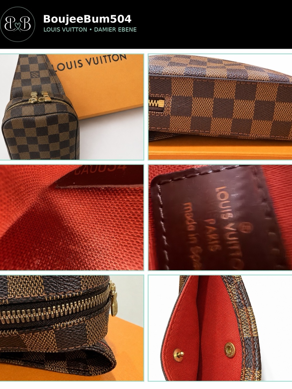 Louis Vuitton Geronimos Damier Ebene Waist Belt Crossbody Bag